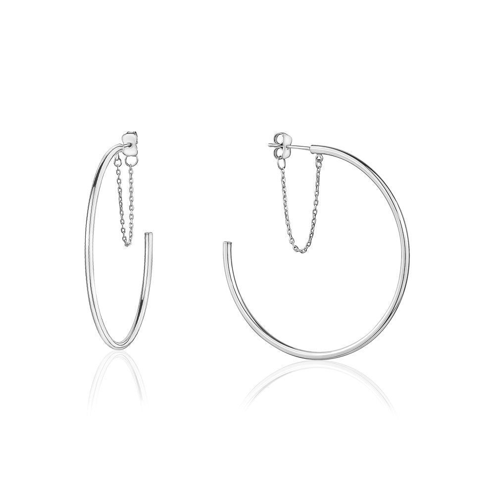 Sterling Silver Large Hoops