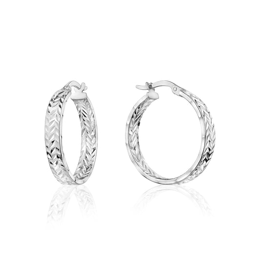 Sterling Silver DC Hoops