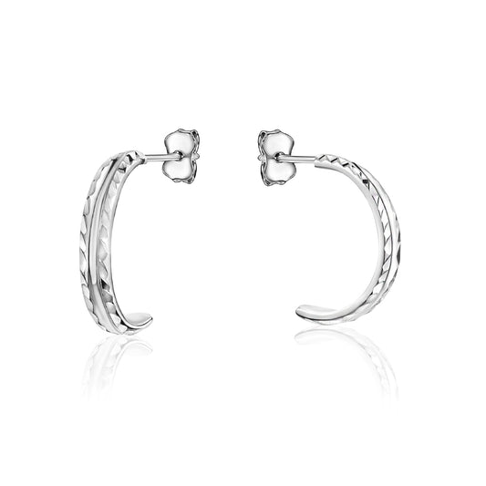 Sterling Silver Small Hoop Stud