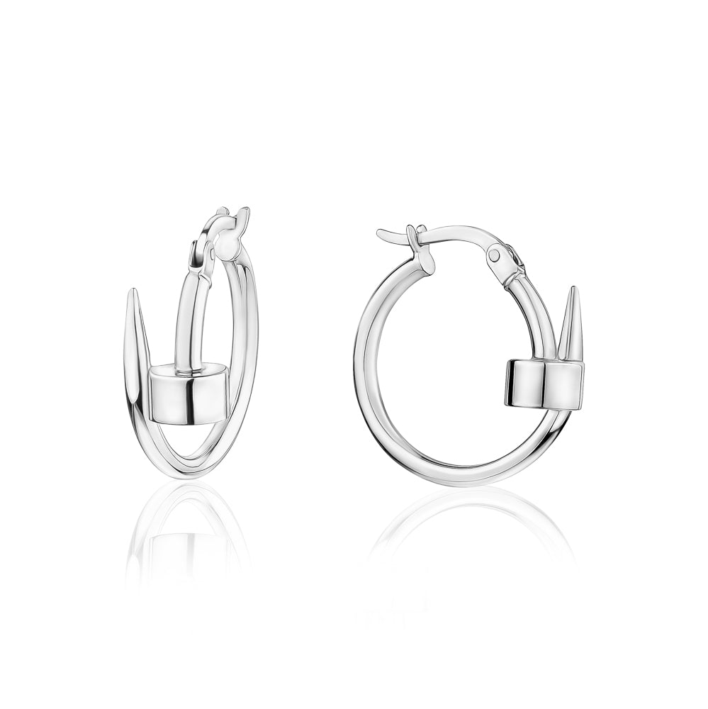 Sterling Silver Nail Hoops