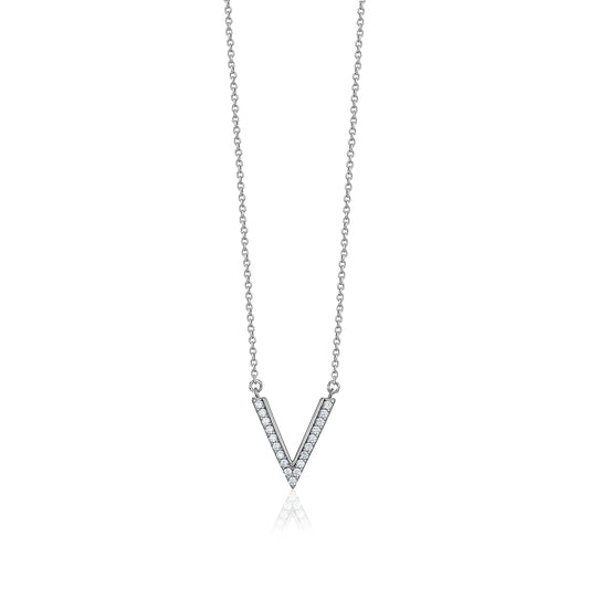 Sterling Silver V Necklace