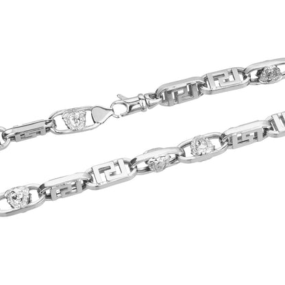 STERLING SILVER HOLLOW NECKLACE ZS-4734