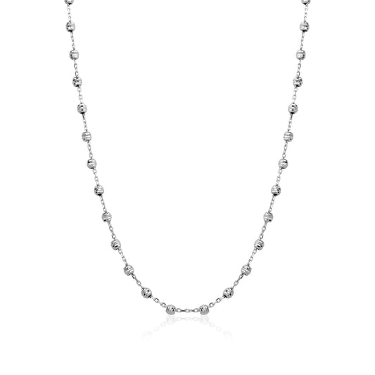 STERLING SILVER BEAD CHAIN ZS-4736