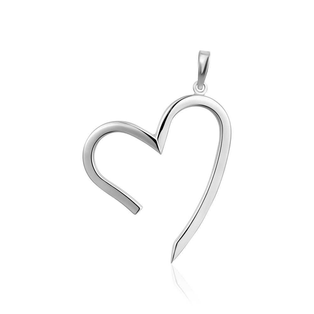 STERLING SILVER HEART ZS-4741