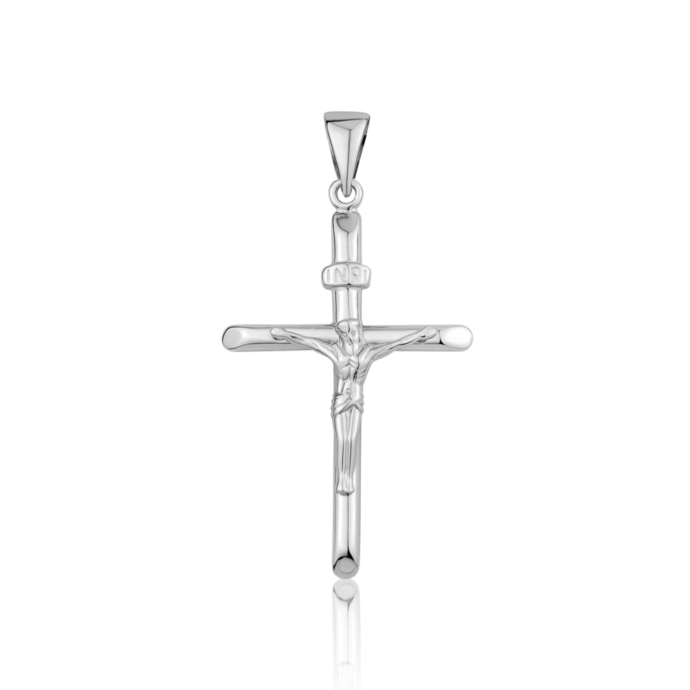 STERLING SILVER RHODIUM CRUSIFIX ZS-1339