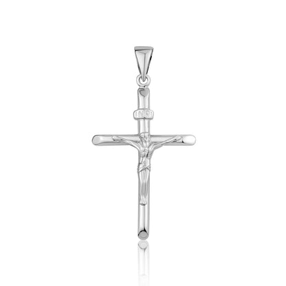 STERLING SILVER RHODIUM CRUSIFIX ZS-1339