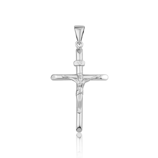 STERLING SILVER RHODIUM CRUSIFIX ZS-1339