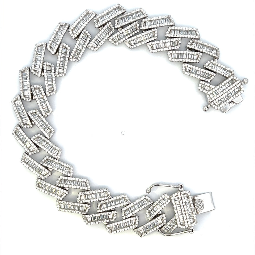 SILVER GENTS CZ BRACELET ZSB-6000