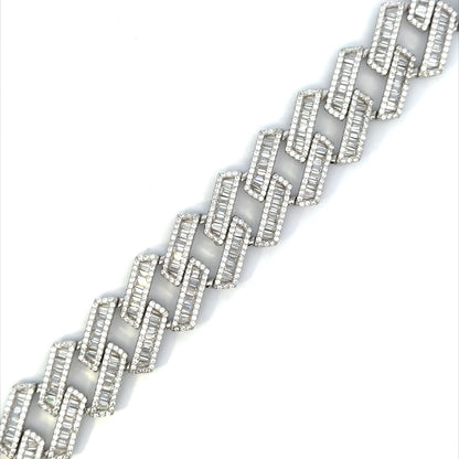SILVER GENTS CZ BRACELET ZSB-6000