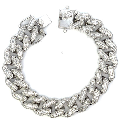 SILVER GENTS CZ BRACELET ZSB-6001