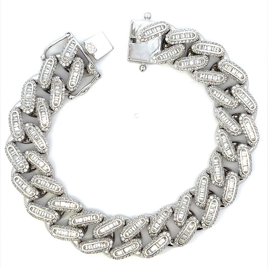 SILVER GENTS CZ BRACELET ZSB-6001