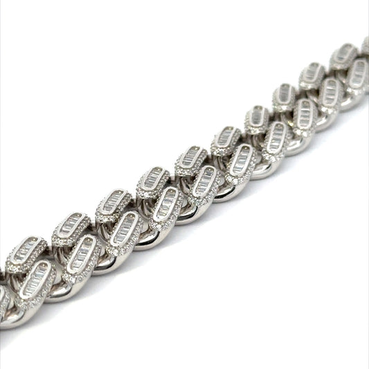 SILVER GENTS CZ BRACELET ZSB-6001