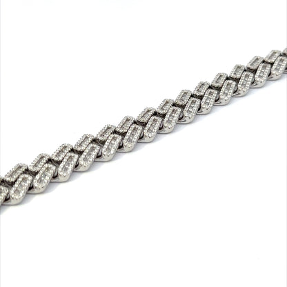 SILVER GENTS CZ BRACELET ZSB-6002