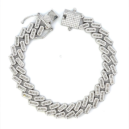 SILVER GENTS CZ BRACELET ZSB-6002