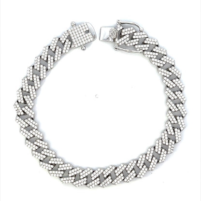 SILVER GENTS CZ BRACELET ZSB-6004