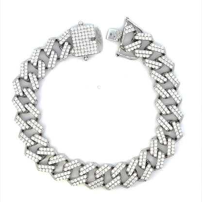 SILVER GENTS CZ BRACELET ZSB-6005