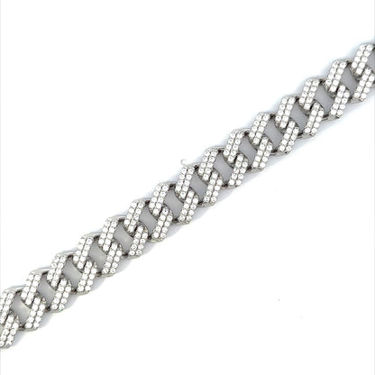 SILVER GENTS CZ BRACELET ZSB-6005