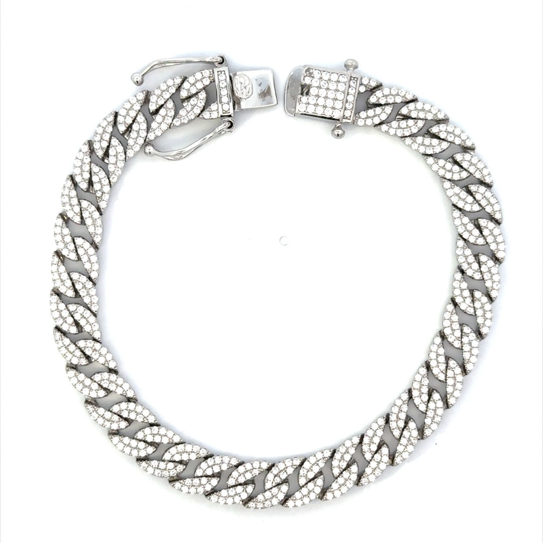 SILVER GENTS CZ BRACELET ZSB-6006