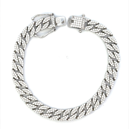 SILVER GENTS CZ BRACELET ZSB-6006
