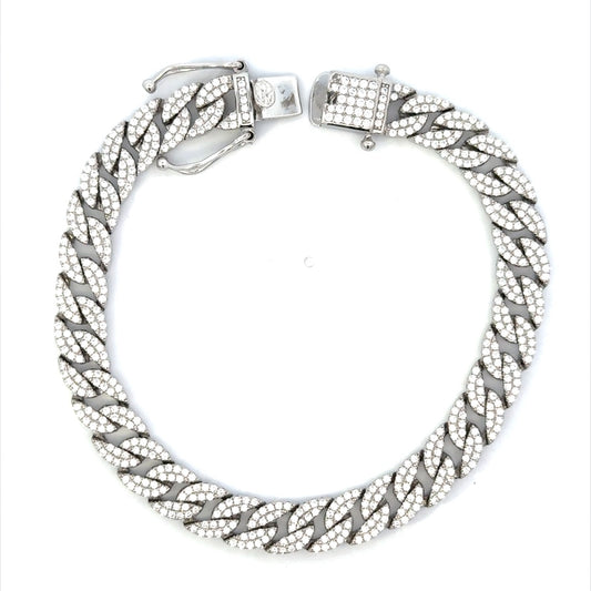 SILVER GENTS CZ BRACELET ZSB-6006