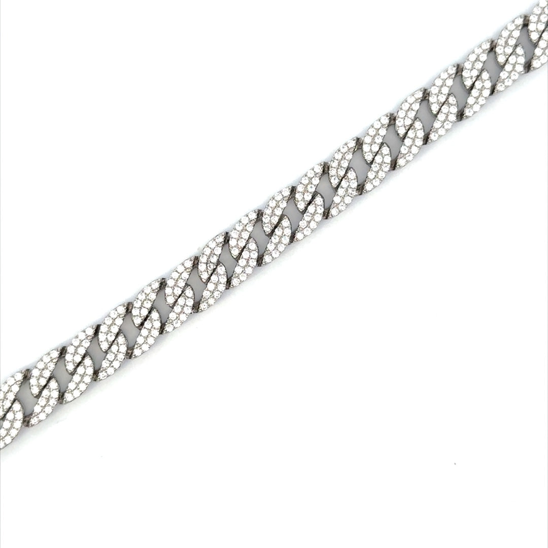 SILVER GENTS CZ BRACELET ZSB-6006