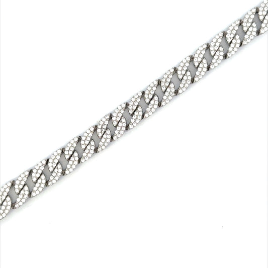 SILVER GENTS CZ BRACELET ZSB-6006
