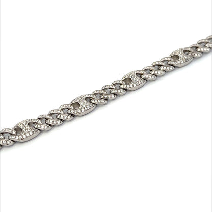 SILVER GENTS CZ BRACELET ZSB-6007