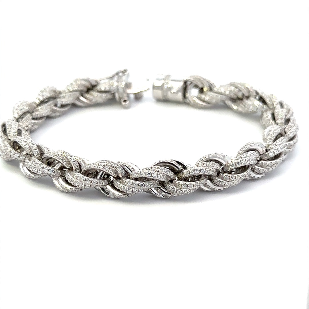 SILVER GENTS CZ BRACELET ZSB-6008