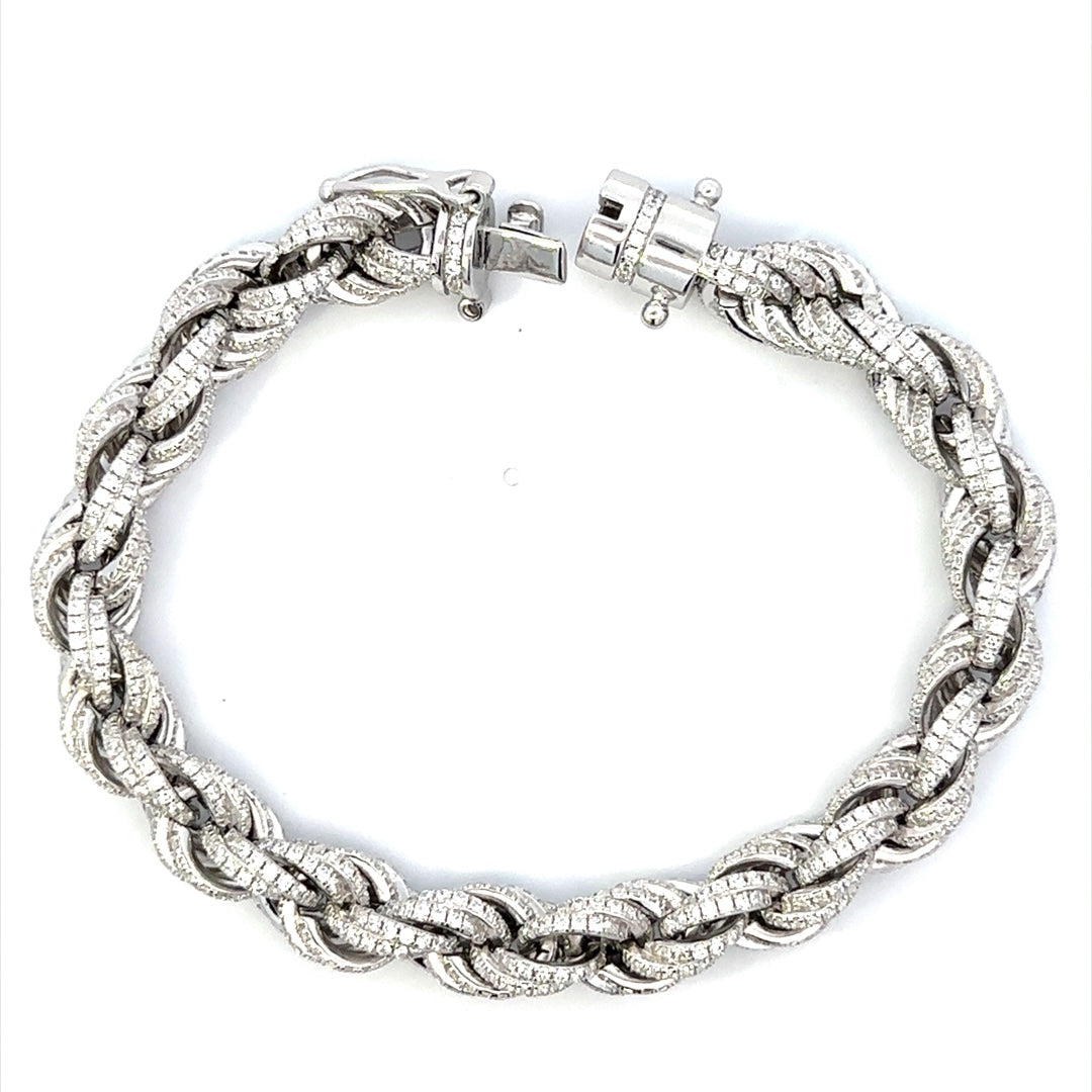 SILVER GENTS CZ BRACELET ZSB-6008