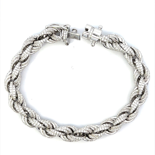 SILVER GENTS CZ BRACELET ZSB-6008