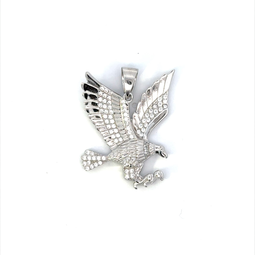 SILVER CZ EAGLE PENDANT ZSP-6010