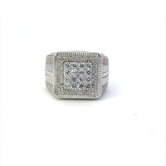 SILVER GENTS CZ RING ZSR-6013