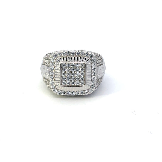 SILVER GENTS CZ RING ZSR-6014