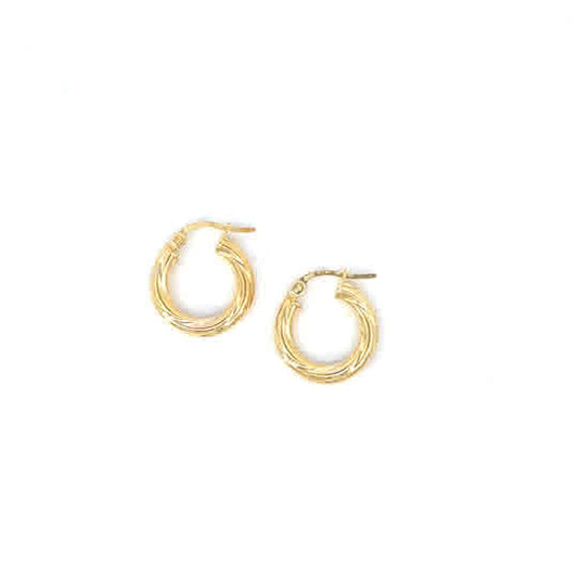 10KY LIGHT TWIST HOOPS 3MMX15.5MM ITALY