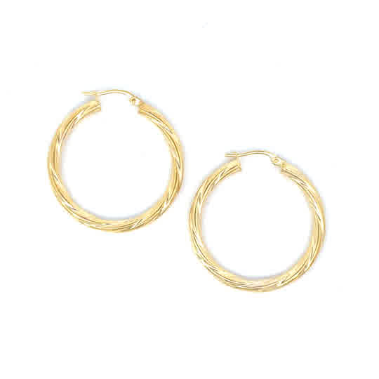 10KY LIGHT TWIST HOOPS 3MMX30MM ITALY