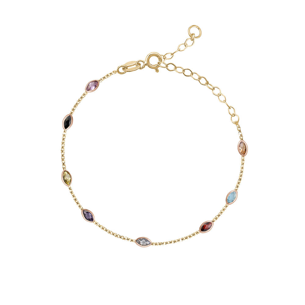 10KY MULTI COLOUR STONE NECKLACE SET ZVN-027