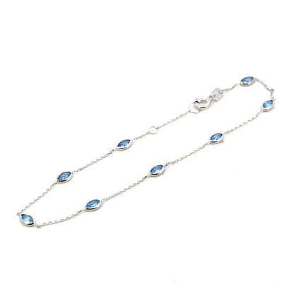10KW CHAIN WITH BLUE STONES