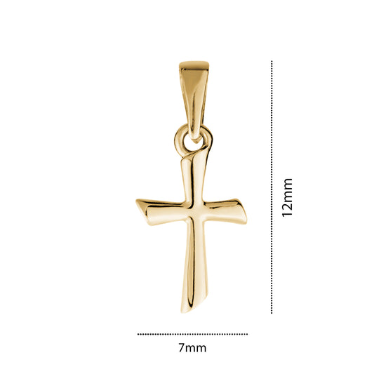 10KY GOLD TINY CROSS CHARM