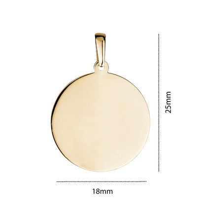10KY ROUND DISC CHARM 18MM