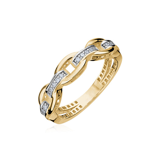 10KTT CZ LINK RING ZVR-027