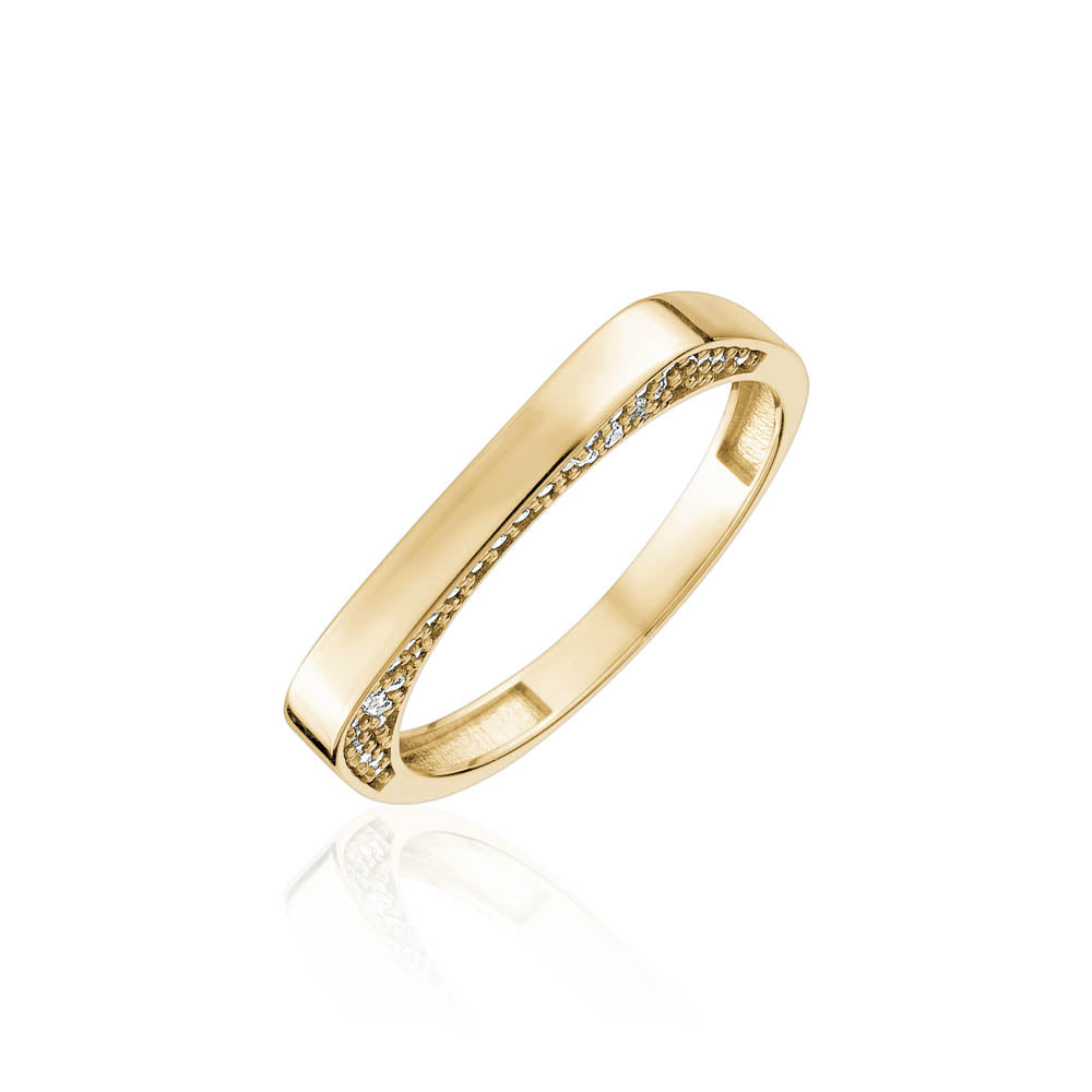 10KY RING WITH CZ EDGES ZVR-030